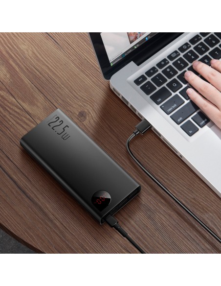 Adaman greito įkrovimo maitinimo blokas 20000mAh 22,5W USB-C laidas 0,3m juodas Adaman greito įkrovimo maitinimo blokas 20000mAh 22,5W USB-C laidas 0,3m juodas
