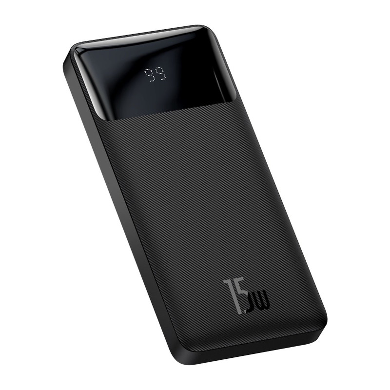 Bipow maitinimo blokas su ekranu 10000mAh USB-A microUSB laidas 0,25m juodas