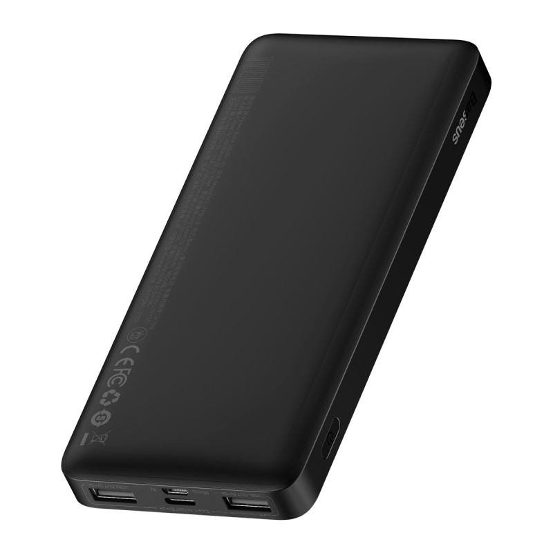 Bipow maitinimo blokas su ekranu 10000mAh USB-A microUSB laidas 0,25m juodas