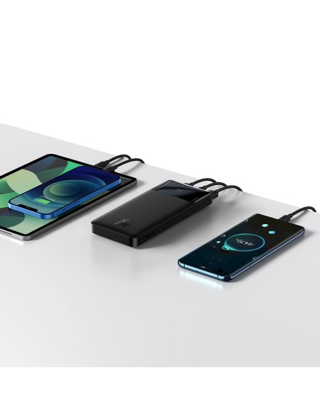 Bipow maitinimo blokas su ekranu 10000mAh USB-A microUSB laidas 0,25m juodas Bipow maitinimo blokas su ekranu 10000mAh USB-A microUSB laidas 0,25m juodas