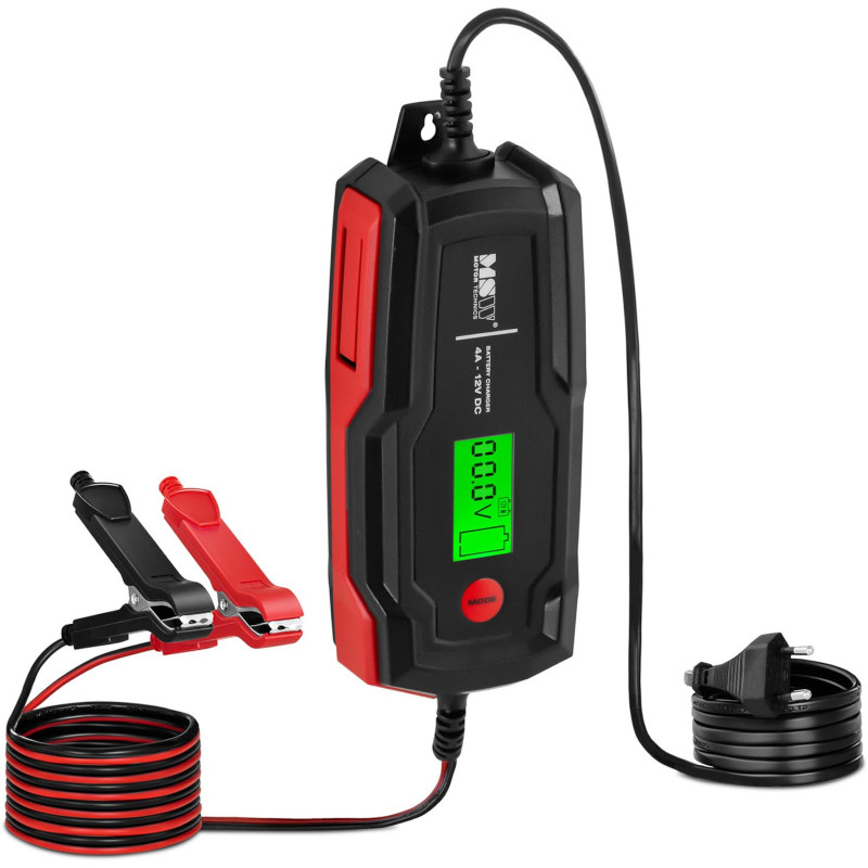 Automatinis automobilinis įkroviklis LCD akumuliatorių įkrovimui 70 W 12 V 4 A