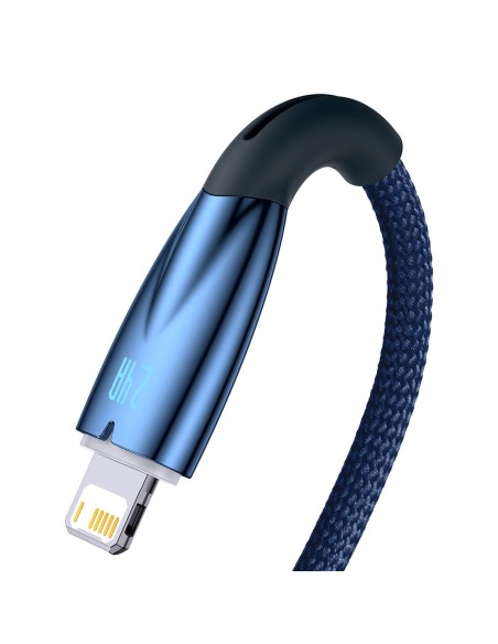 Glimmer serijos USB-A laidas iPhone Lightning 2.4A 480Mbps 1m mėlynas Glimmer serijos USB-A laidas iPhone Lightning 2.4A 480Mbps 1m mėlynas
