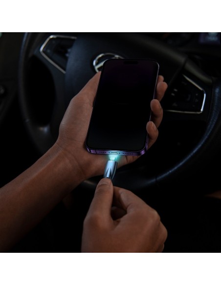 Glimmer serijos USB-A laidas iPhone Lightning 2.4A 480Mbps 1m mėlynas Glimmer serijos USB-A laidas iPhone Lightning 2.4A 480Mbps 1m mėlynas