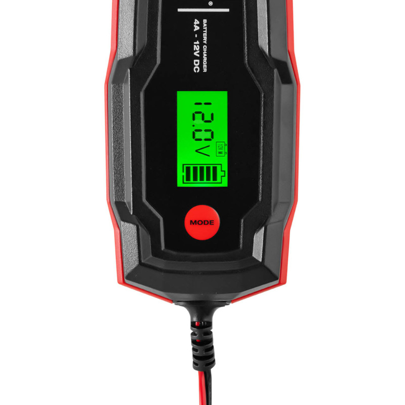 Automatinis automobilinis įkroviklis LCD akumuliatorių įkrovimui 70 W 12 V 4 A