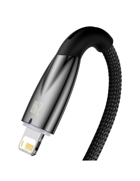 Glimmer serijos USB-A laidas iPhone Lightning 480Mb-s 2.4A 2m juodas Glimmer serijos USB-A laidas iPhone Lightning 480Mb-s 2.4A 2m juodas