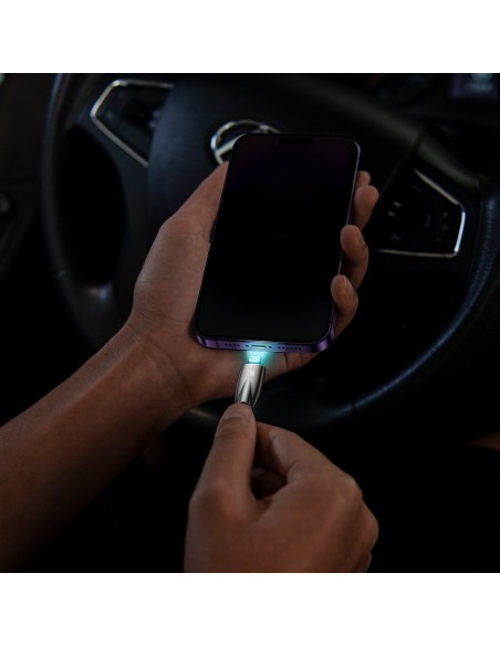 Glimmer serijos USB-A laidas iPhone Lightning 480Mb-s 2.4A 2m juodas Glimmer serijos USB-A laidas iPhone Lightning 480Mb-s 2.4A 2m juodas