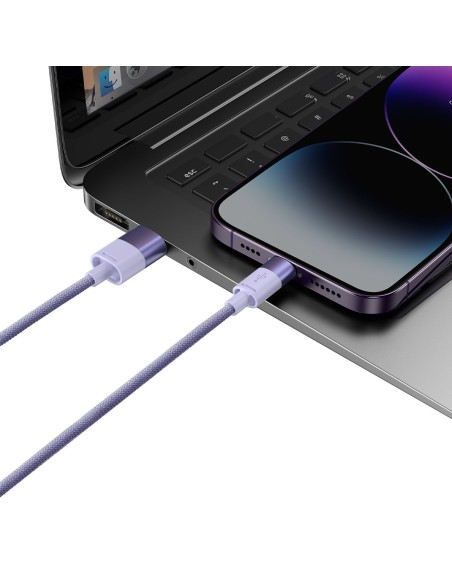 StarSpeed 3in1 USB microUSB laidas iPhone Lightning USB-C 1.2m violetinis StarSpeed 3in1 USB microUSB laidas iPhone Lightning USB-C 1.2m violetinis