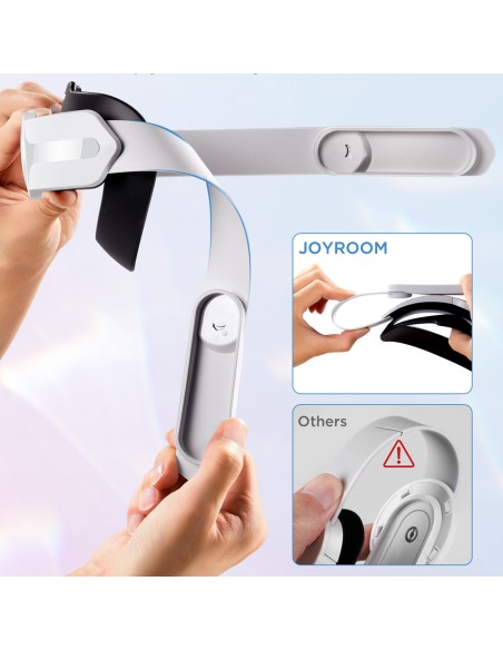 Reguliuojamas galvos juostos dirželis skirtas Oculus Quest 2 VR akiniams baltos spalvos Reguliuojamas galvos juostos dirželis skirtas Oculus Quest 2 VR akiniams baltos spalvos