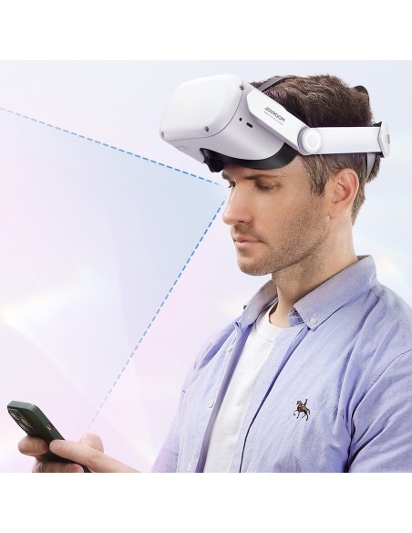 Reguliuojamas galvos juostos dirželis skirtas Oculus Quest 2 VR akiniams baltos spalvos Reguliuojamas galvos juostos dirželis skirtas Oculus Quest 2 VR akiniams baltos spalvos