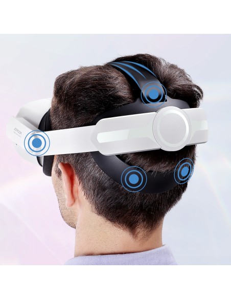 Reguliuojamas galvos juostos dirželis skirtas Oculus Quest 2 VR akiniams baltos spalvos Reguliuojamas galvos juostos dirželis skirtas Oculus Quest 2 VR akiniams baltos spalvos