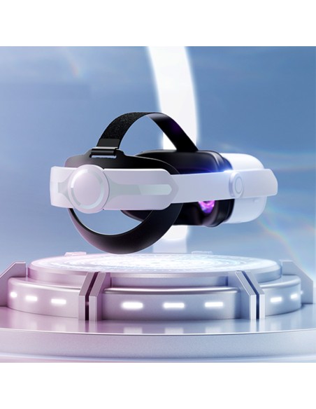 Reguliuojamas galvos juostos dirželis skirtas Oculus Quest 2 VR akiniams baltos spalvos Reguliuojamas galvos juostos dirželis skirtas Oculus Quest 2 VR akiniams baltos spalvos