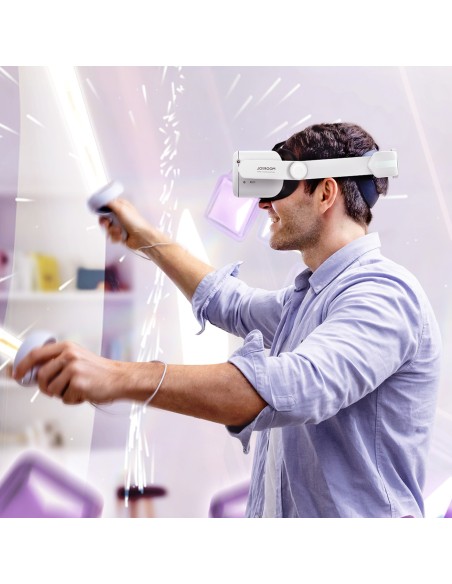 Reguliuojamas galvos juostos dirželis skirtas Oculus Quest 2 VR akiniams baltos spalvos Reguliuojamas galvos juostos dirželis skirtas Oculus Quest 2 VR akiniams baltos spalvos