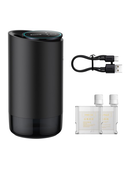 Automobilinis oro gaiviklis + kvepalai baltoji arbata ir persikas USB-C laidas 1m Automobilinis oro gaiviklis + kvepalai baltoji arbata ir persikas USB-C laidas 1m