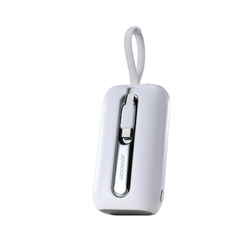 Powerbank 10000mAh Colorful Series 22,5W su USB-C ir iPhone Lightning laidais balta