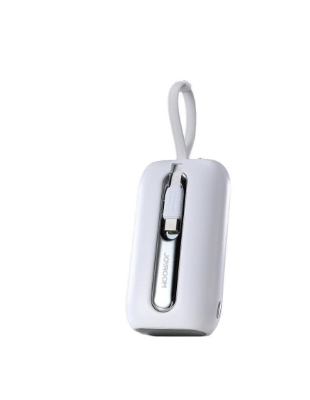 Powerbank 10000mAh Colorful Series 22,5W su USB-C ir iPhone Lightning laidais balta