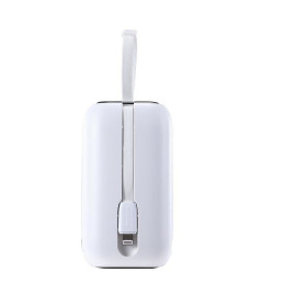 Powerbank 10000mAh Colorful Series 22,5W su USB-C ir iPhone Lightning laidais balta