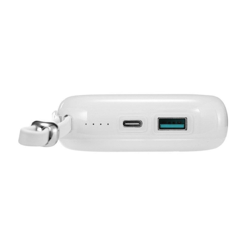 Powerbank 10000mAh Jelly Series 22,5W su USB-C kabeliu balta