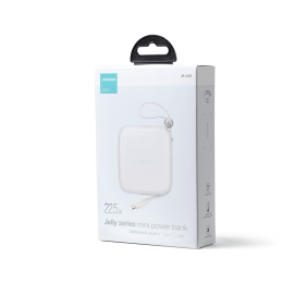 Powerbank 10000mAh Jelly Series 22,5W su USB-C kabeliu balta