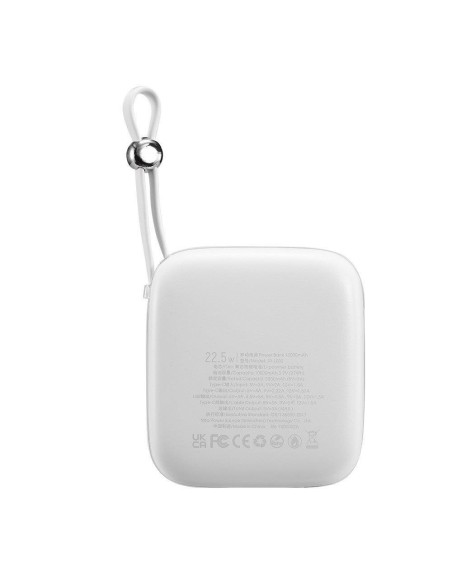 Powerbank 10000mAh Jelly Series 22,5W su USB-C kabeliu balta Powerbank 10000mAh Jelly Series 22,5W su USB-C kabeliu balta