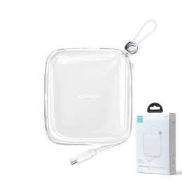 Powerbank 10000mAh Jelly Series 22,5W su USB-C kabeliu balta