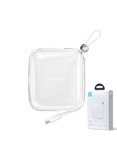 Powerbank 10000mAh Jelly Series 22,5W su USB-C kabeliu balta Powerbank 10000mAh Jelly Series 22,5W su USB-C kabeliu balta