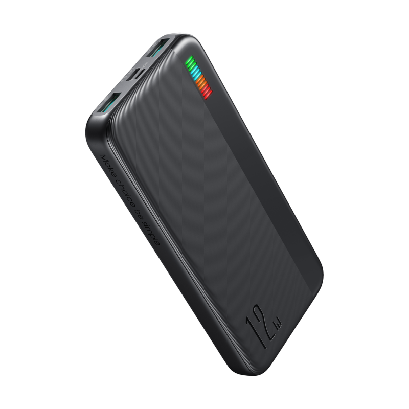 Powerbank 10000mAh Dazzling Series 12W juoda