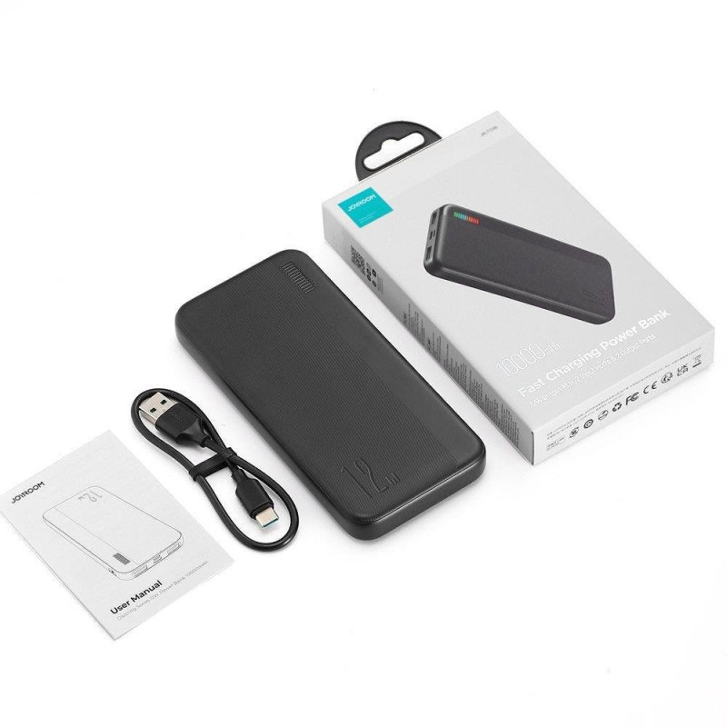 Powerbank 10000mAh Dazzling Series 12W juoda