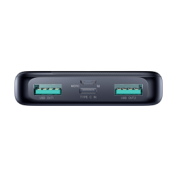 Powerbank 10000mAh Dazzling Series 12W juoda