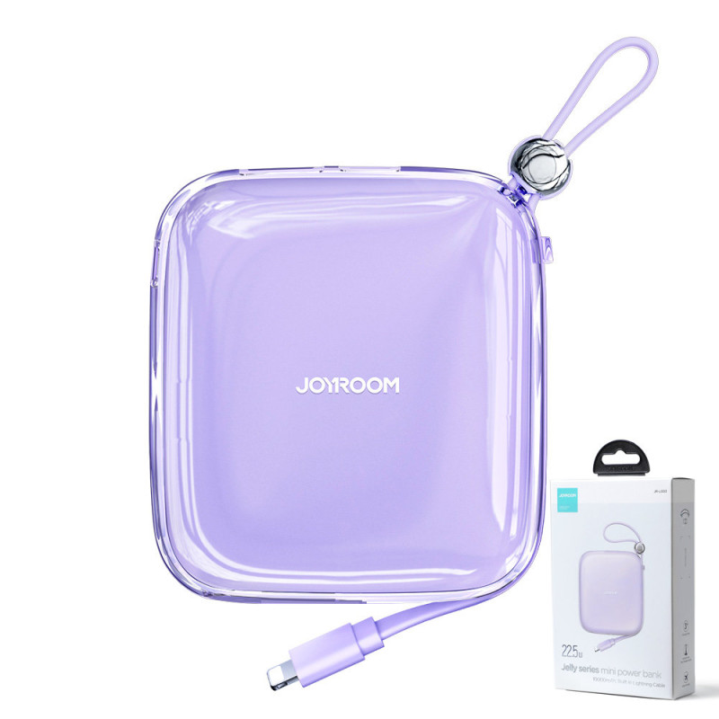 Powerbank 10000mAh Jelly Series 22,5W laidas iPhone Lightning purple