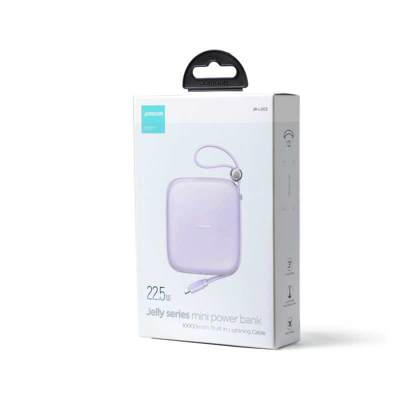Powerbank 10000mAh Jelly Series 22,5W laidas iPhone Lightning purple