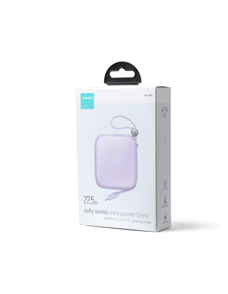 Powerbank 10000mAh Jelly Series 22,5W laidas iPhone Lightning purple Powerbank 10000mAh Jelly Series 22,5W laidas iPhone Lightning purple