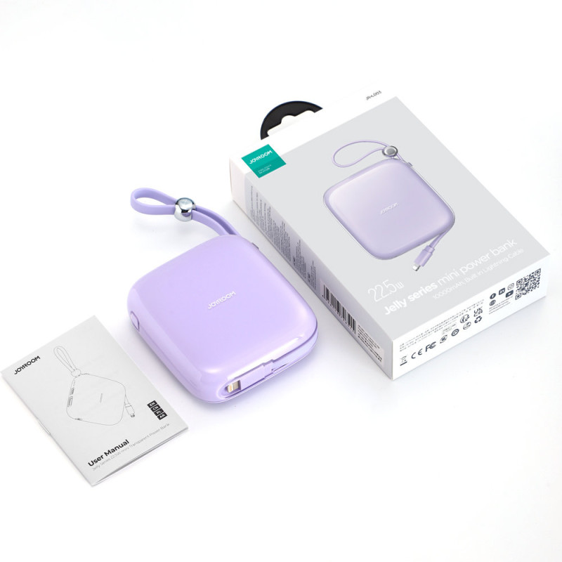Powerbank 10000mAh Jelly Series 22,5W laidas iPhone Lightning purple