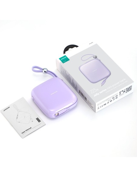 Powerbank 10000mAh Jelly Series 22,5W laidas iPhone Lightning purple Powerbank 10000mAh Jelly Series 22,5W laidas iPhone Lightning purple