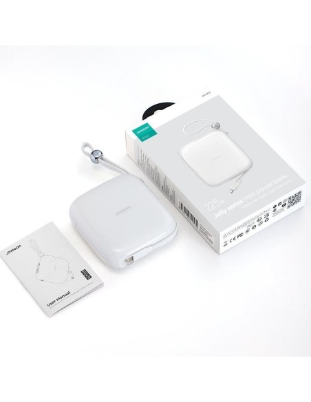 Powerbank 10000mAh Jelly Series 22,5W iPhone Lightning kabelis baltas Powerbank 10000mAh Jelly Series 22,5W iPhone Lightning kabelis baltas