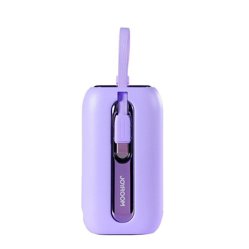 „Powerbank Colorful Series“ 10 000 mAh 22,5 W USB-C ir „iPhone Lightning“ laidai violetiniai
