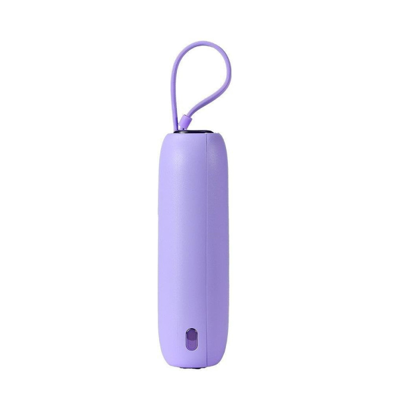 „Powerbank Colorful Series“ 10 000 mAh 22,5 W USB-C ir „iPhone Lightning“ laidai violetiniai