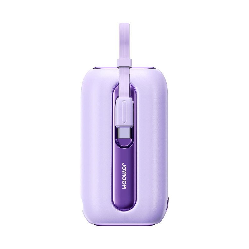 „Powerbank Colorful Series“ 10 000 mAh 22,5 W USB-C ir „iPhone Lightning“ laidai violetiniai