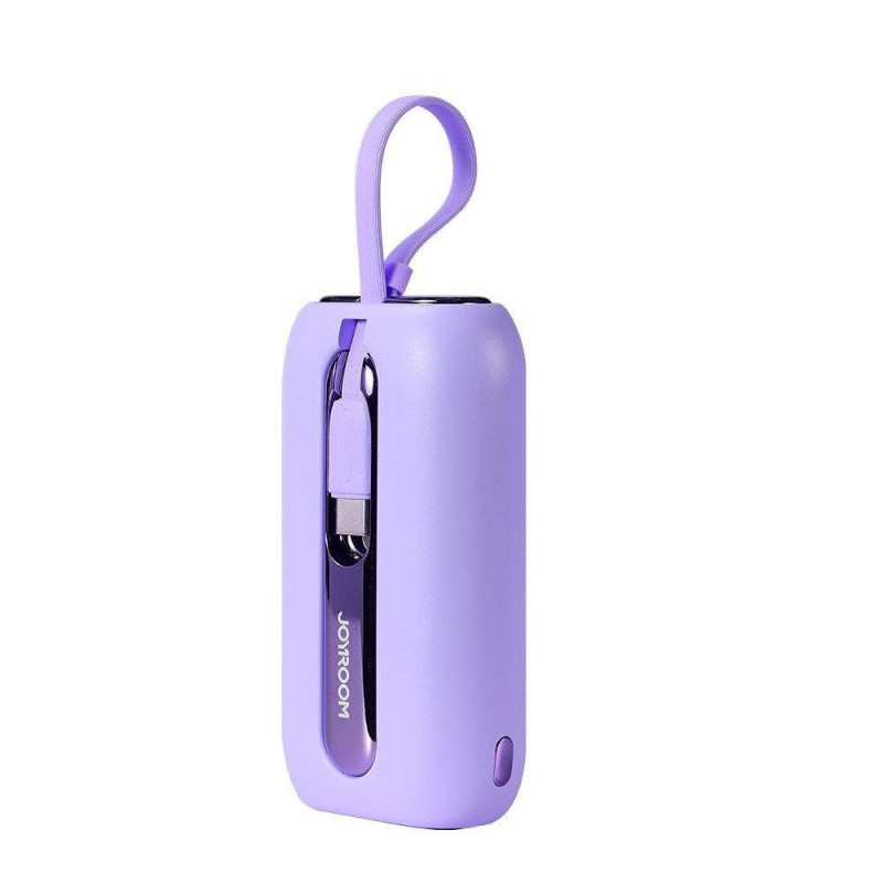 „Powerbank Colorful Series“ 10 000 mAh 22,5 W USB-C ir „iPhone Lightning“ laidai violetiniai
