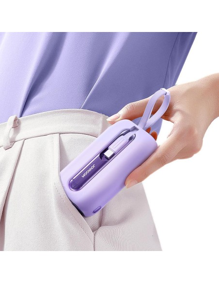 „Powerbank Colorful Series“ 10 000 mAh 22,5 W USB-C ir „iPhone Lightning“ laidai violetiniai „Powerbank Colorful Series“ 10 000 mAh 22,5 W USB-C ir „iPhone Lightning“ laidai violetiniai