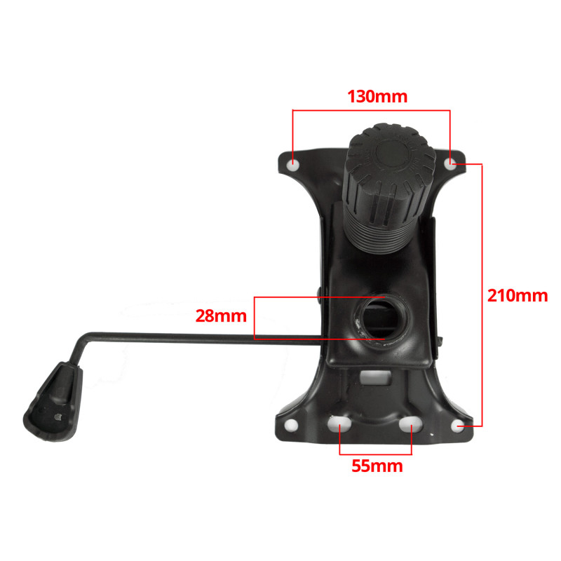 Mažas pasvirimo mechanizmas biuro kėdėms