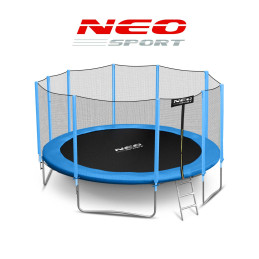 Sodo batutas 15 pėdų / 465 cm su išoriniu tinkleliu ir kopėčiomis Neo-Sport