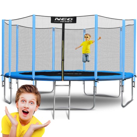 Sodo batutas 15 pėdų / 465 cm su išoriniu tinkleliu ir kopėčiomis Neo-Sport Sodo batutas 15 pėdų / 465 cm su išoriniu tinkleliu ir kopėčiomis Neo-Sport