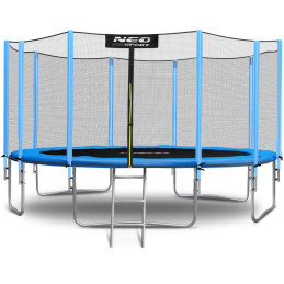 Sodo batutas 15 pėdų / 465 cm su išoriniu tinkleliu ir kopėčiomis Neo-Sport