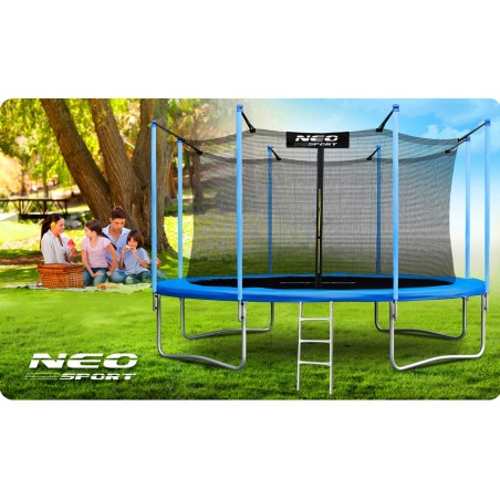 Sodo batutas 15 pėdų / 465 cm su vidiniu tinklu ir kopėčiomis Neo-Sport Sodo batutas 15 pėdų / 465 cm su vidiniu tinklu ir kopėčiomis Neo-Sport