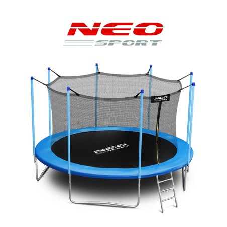 Sodo batutas 15 pėdų / 465 cm su vidiniu tinklu ir kopėčiomis Neo-Sport Sodo batutas 15 pėdų / 465 cm su vidiniu tinklu ir kopėčiomis Neo-Sport