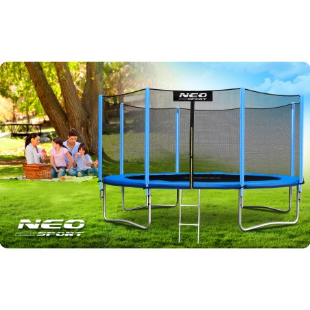 Sodo batutas 12 pėdų / 374 cm su išoriniu tinkleliu ir kopėčiomis Neo-Sport Sodo batutas 12 pėdų / 374 cm su išoriniu tinkleliu ir kopėčiomis Neo-Sport