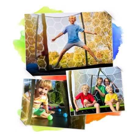 Sodo batutas profiliuotas 10 pėdų / 312 cm su Neo-Sport vidiniu tinkleliu Sodo batutas profiliuotas 10 pėdų / 312 cm su Neo-Sport vidiniu tinkleliu