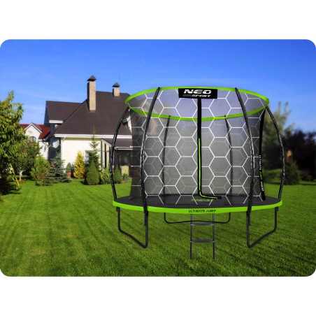 Sodo batutas profiliuotas 10 pėdų / 312 cm su Neo-Sport vidiniu tinkleliu Sodo batutas profiliuotas 10 pėdų / 312 cm su Neo-Sport vidiniu tinkleliu