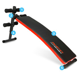 Nuožulnus mankštos suoliukas Neo-Sport NS-09