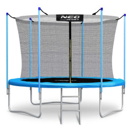 Sodo batutas 8 pėdų / 252 cm su vidiniu tinklu ir Neo-Sport kopėčiomis
